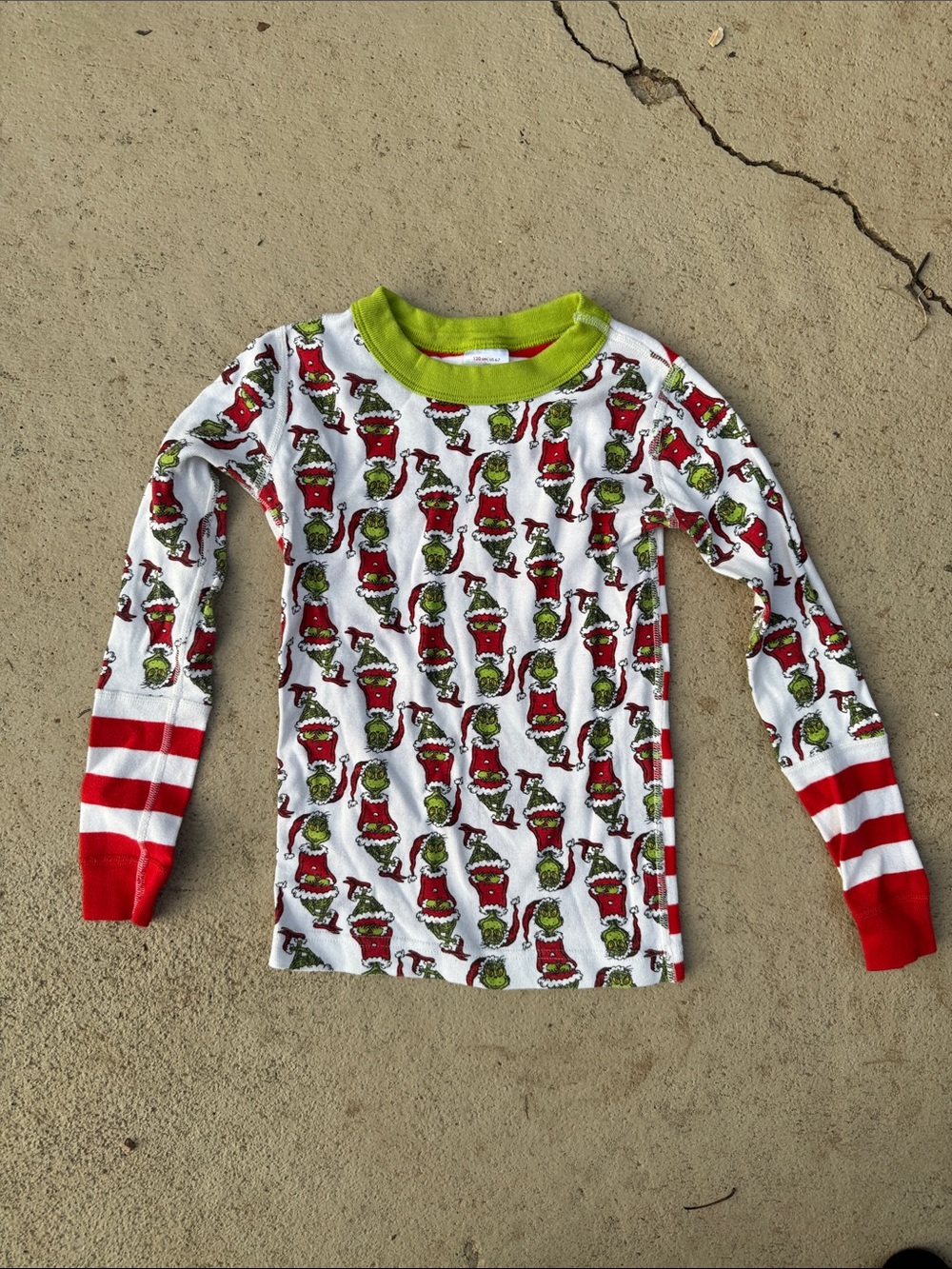 Hanna Andersson Green & Red Grinch Print Long Sleeve Tee